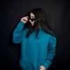 Premium Ivory Blue Drop Shoulder Hoodie